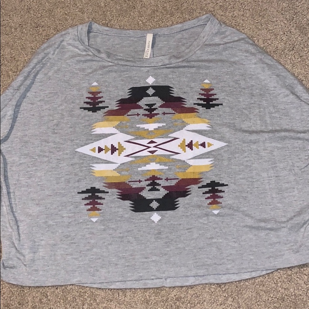 Crop shirt half sleeves